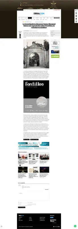La investigadora de Dénia Imma Mengual lidera una exposició sobre Fontilles, la «Ciutat amagada».