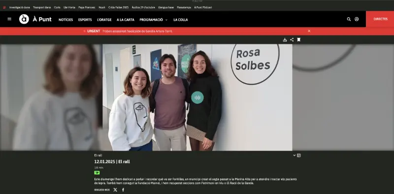 Entrevista en A Punt Radio a Eduardo de Miguel i Antonio García Belmar